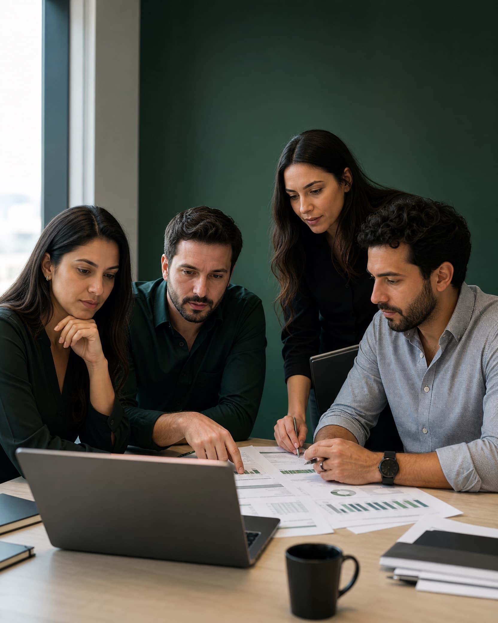 Equipe de consultores da HUBLEV em reunião de trabalho